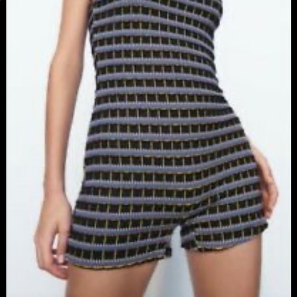 Jacquard jumpsuit - shorts - Picture 3 of 4